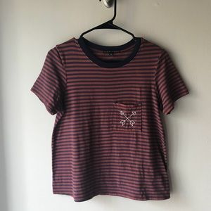 UO Truly Madly Deeply Striped Pocket T-shirt